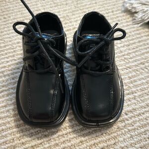 New Without Tags Toddler Boys Black Dress Shoes Size 6, Deer Stags